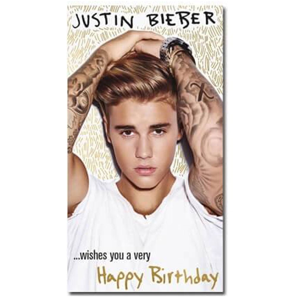 JUSTIN BIEBER ジャスティンビーバー - Happy Birthday Card / ポストカード・レター - PGS